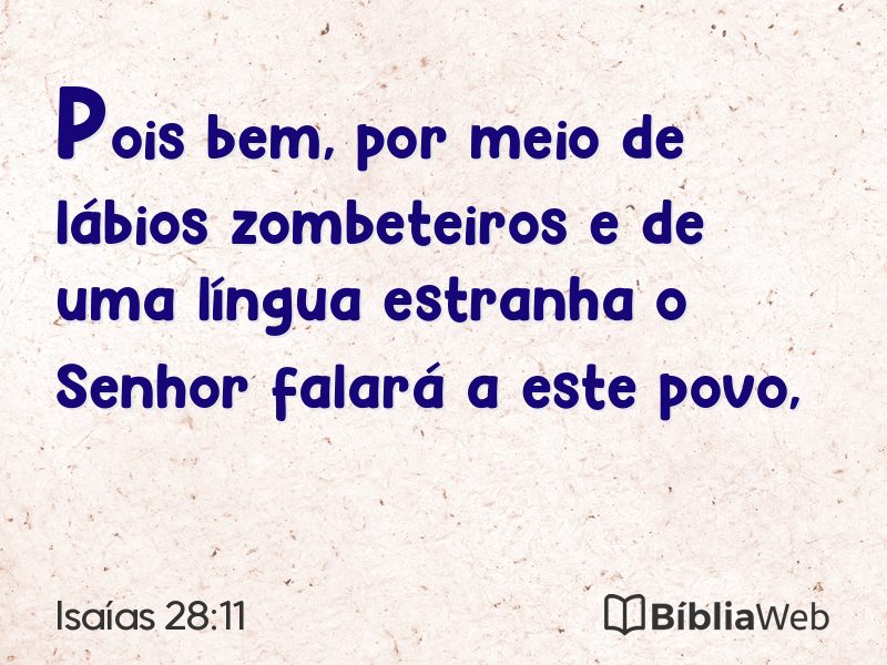 Isaías 28:11 em imagem para compartilhar