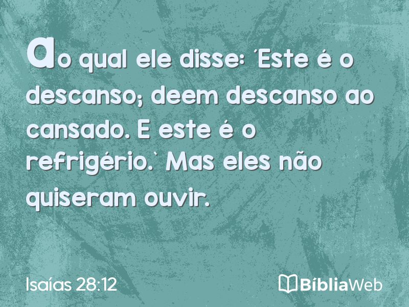 Isaías 28:12 em imagem para compartilhar