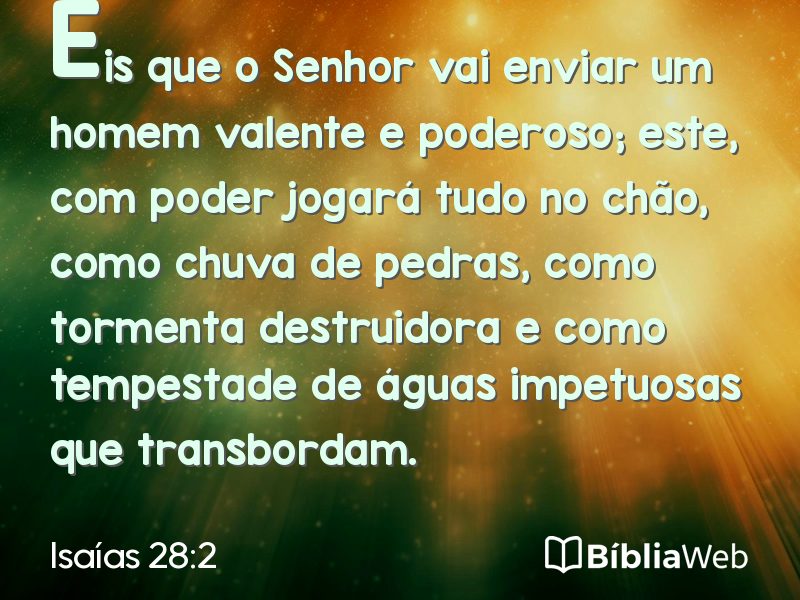 Isaías 28:2 em imagem para compartilhar