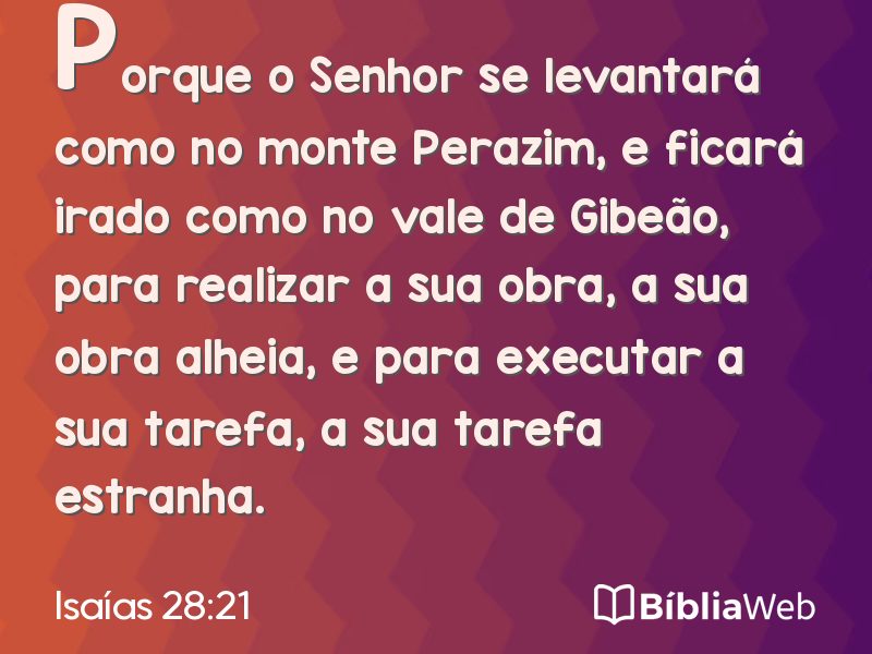 Isaías 28:21 em imagem para compartilhar