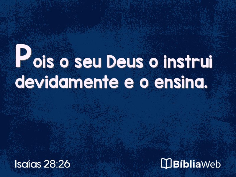Isaías 28:26 em imagem para compartilhar
