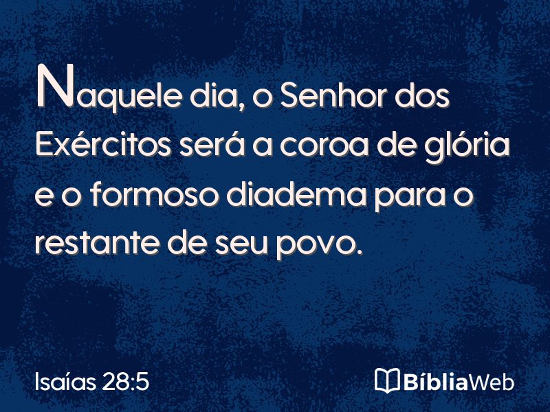 Isaías 28:5 em imagem para compartilhar