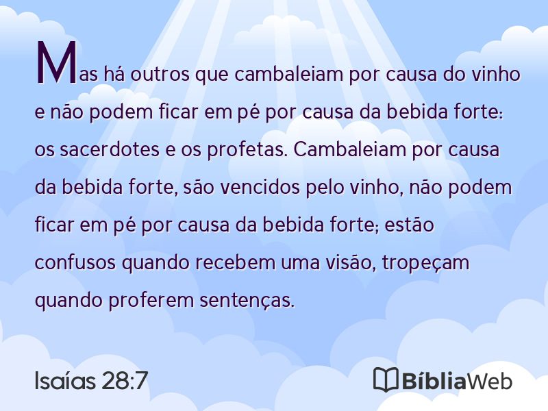 Isaías 28:7 em imagem para compartilhar