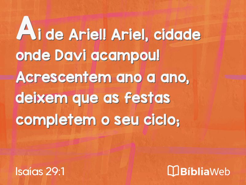 Isaías 29:1 em imagem para compartilhar