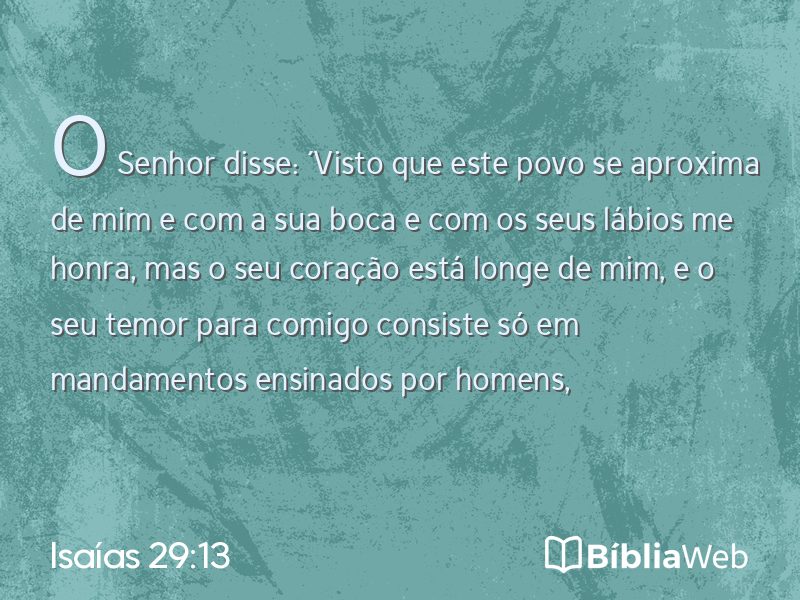Isaías 29:13 em imagem para compartilhar