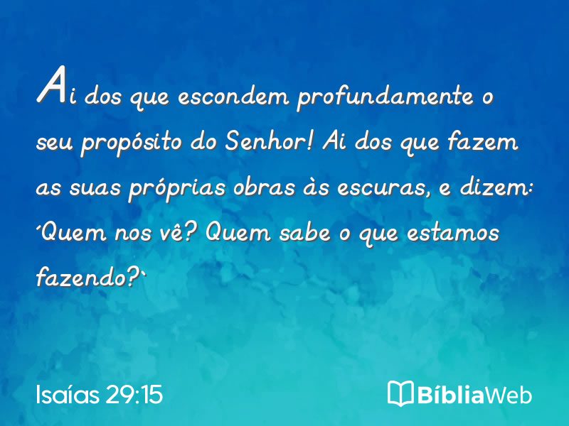 Isaías 29:15 em imagem para compartilhar