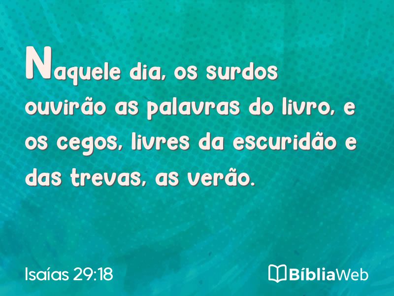 Isaías 29:18 em imagem para compartilhar