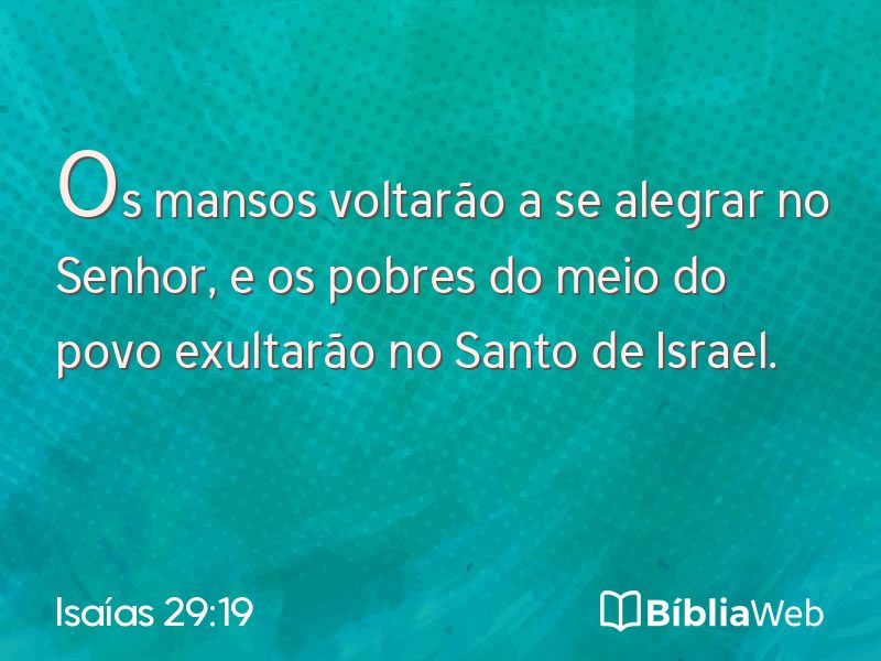 Isaías 29:19 em imagem para compartilhar