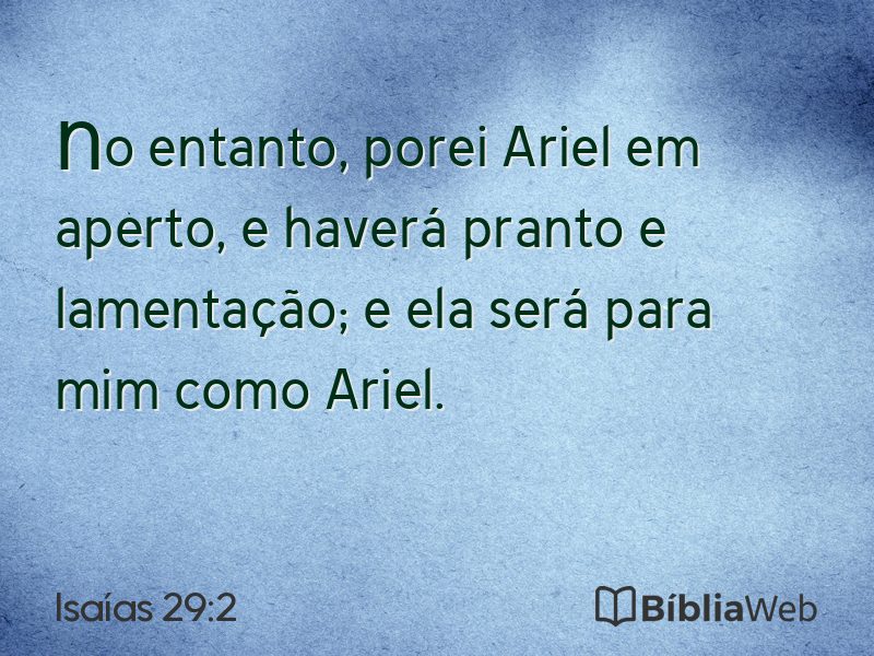 Isaías 29:2 em imagem para compartilhar