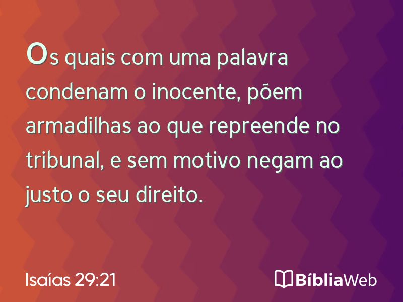 Isaías 29:21 em imagem para compartilhar