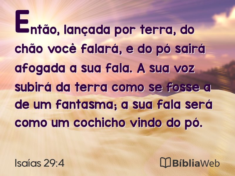 Isaías 29:4 em imagem para compartilhar