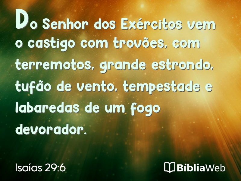 Isaías 29:6 em imagem para compartilhar