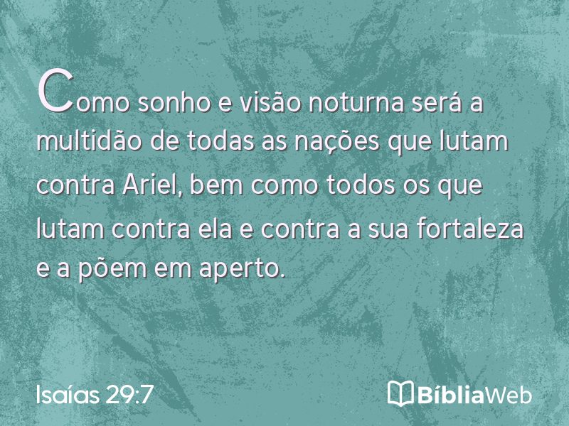 Isaías 29:7 em imagem para compartilhar
