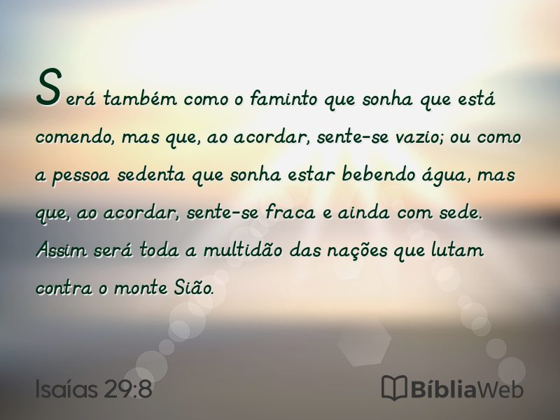 Isaías 29:8 em imagem para compartilhar