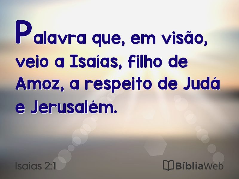 Isaías 2:1 em imagem para compartilhar