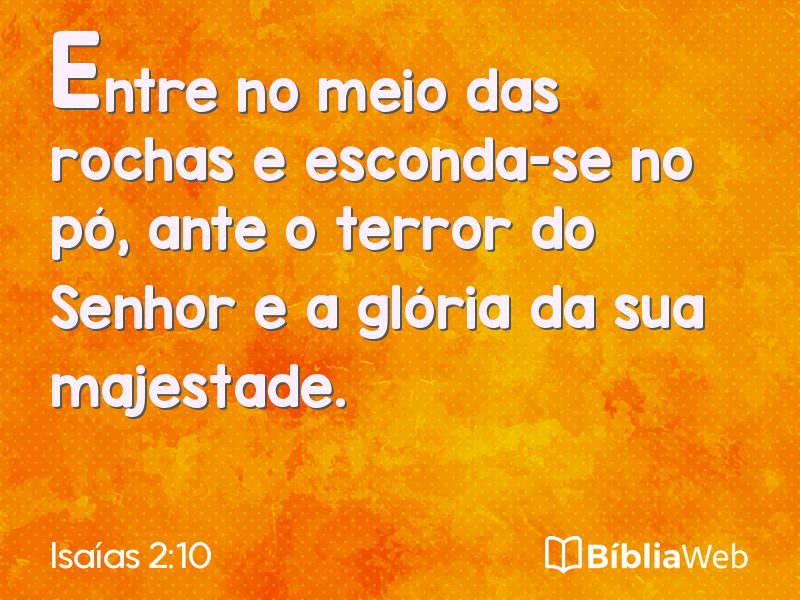 Isaías 2:10 em imagem para compartilhar