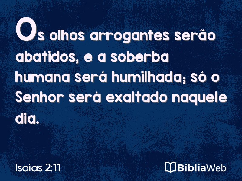 Isaías 2:11 em imagem para compartilhar