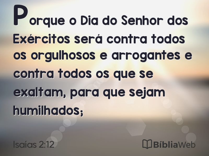 Isaías 2:12 em imagem para compartilhar