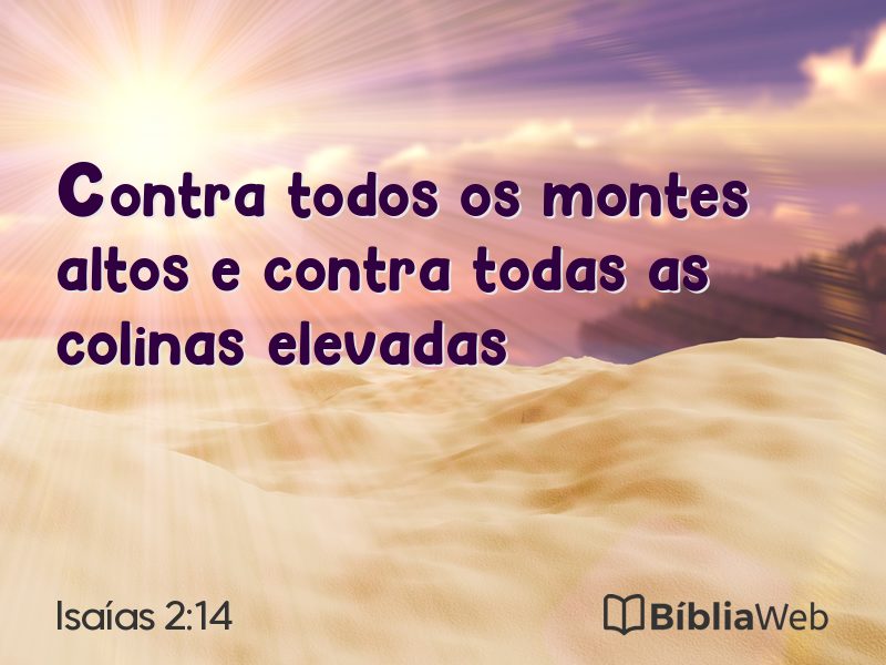 Isaías 2:14 em imagem para compartilhar