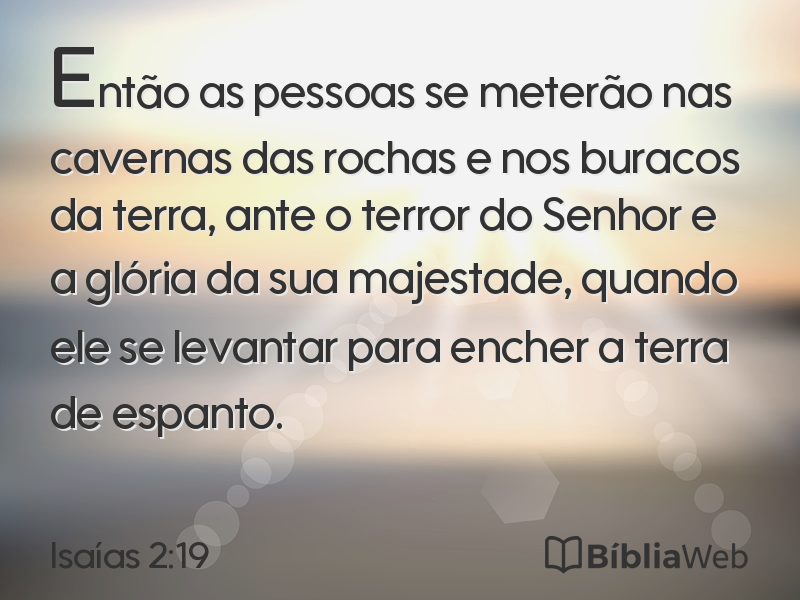 Isaías 2:19 em imagem para compartilhar