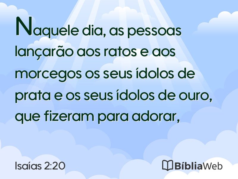 Isaías 2:20 em imagem para compartilhar