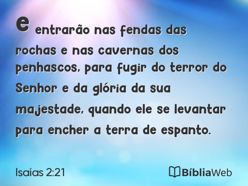 Isaías 2:21 em imagem para compartilhar