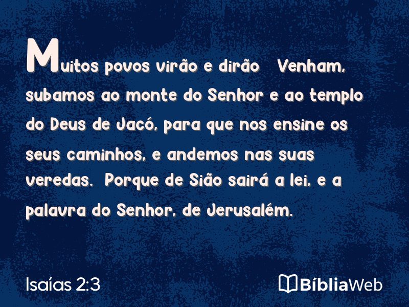 Isaías 2:3 em imagem para compartilhar