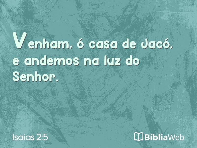 Isaías 2:5 em imagem para compartilhar