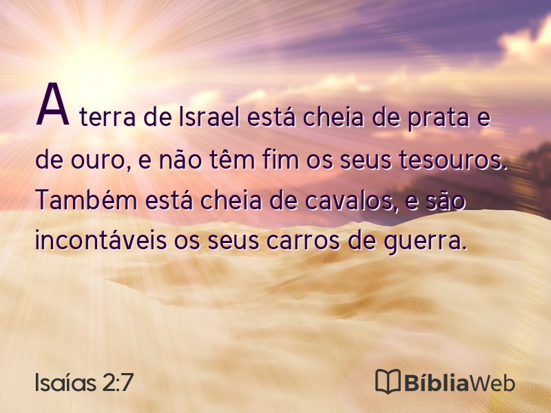 Isaías 2:7 em imagem para compartilhar