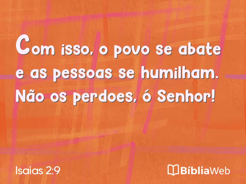 Isaías 2:9 em imagem para compartilhar
