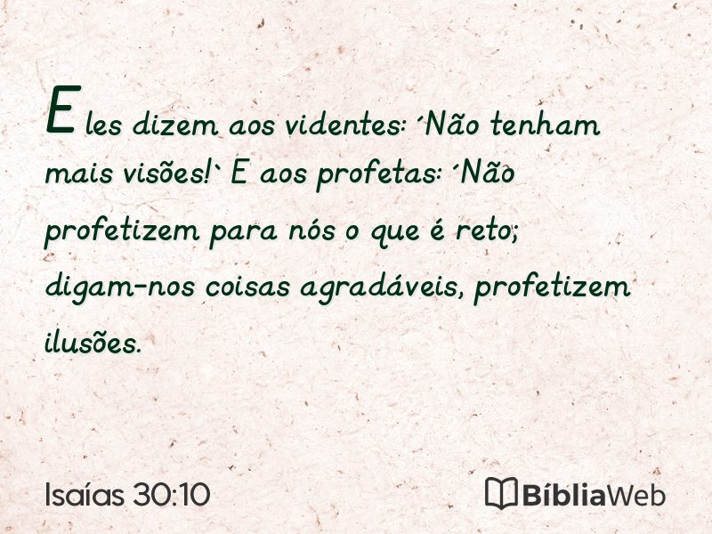 Isaías 30:10 em imagem para compartilhar