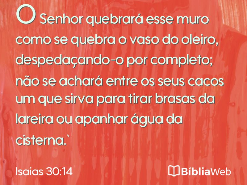 Isaías 30:14 em imagem para compartilhar