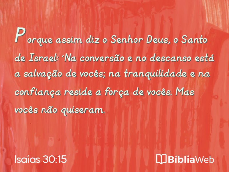 Isaías 30:15 em imagem para compartilhar