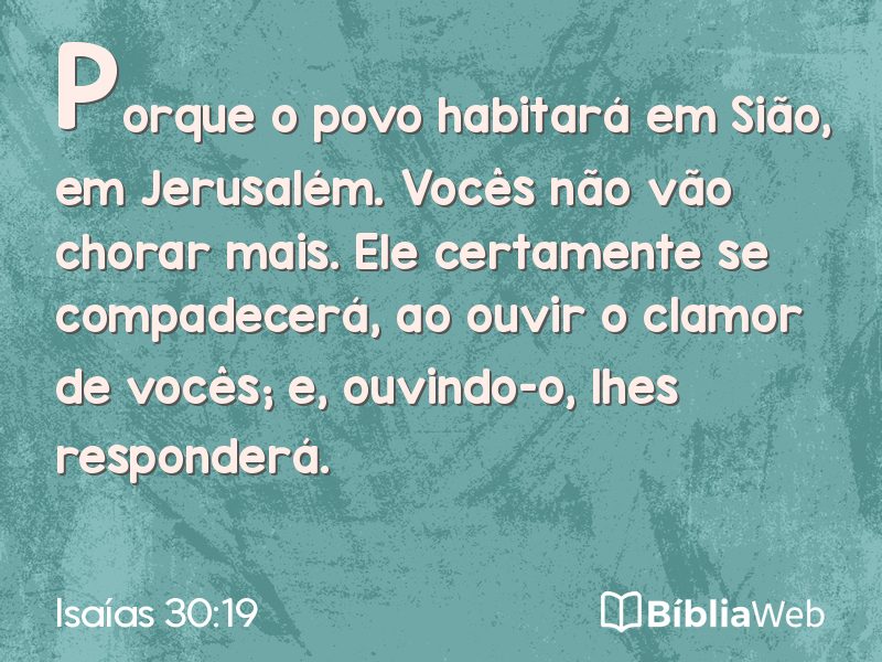 Isaías 30:19 em imagem para compartilhar