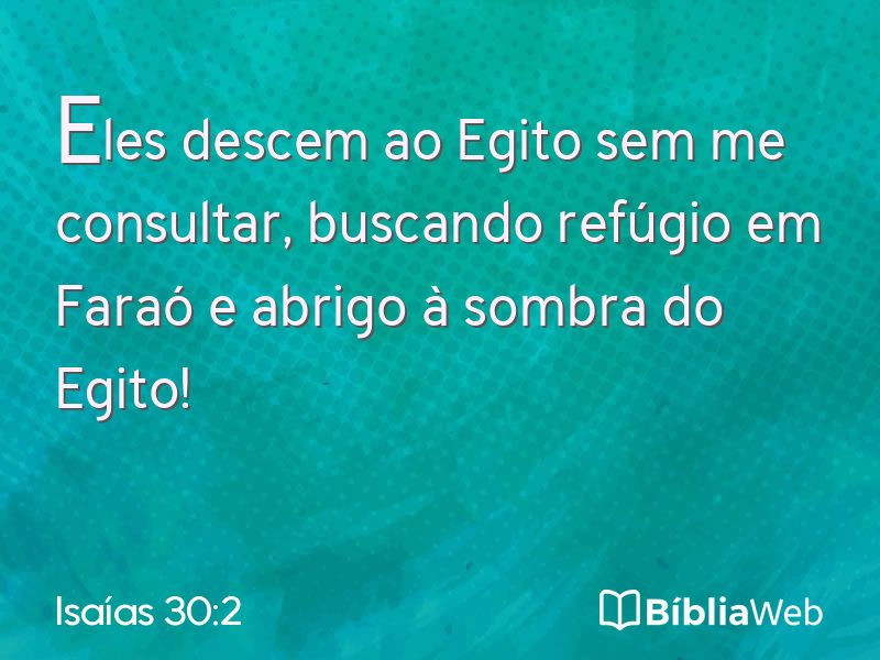 Isaías 30:2 em imagem para compartilhar