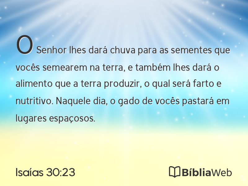 Isaías 30:23 em imagem para compartilhar