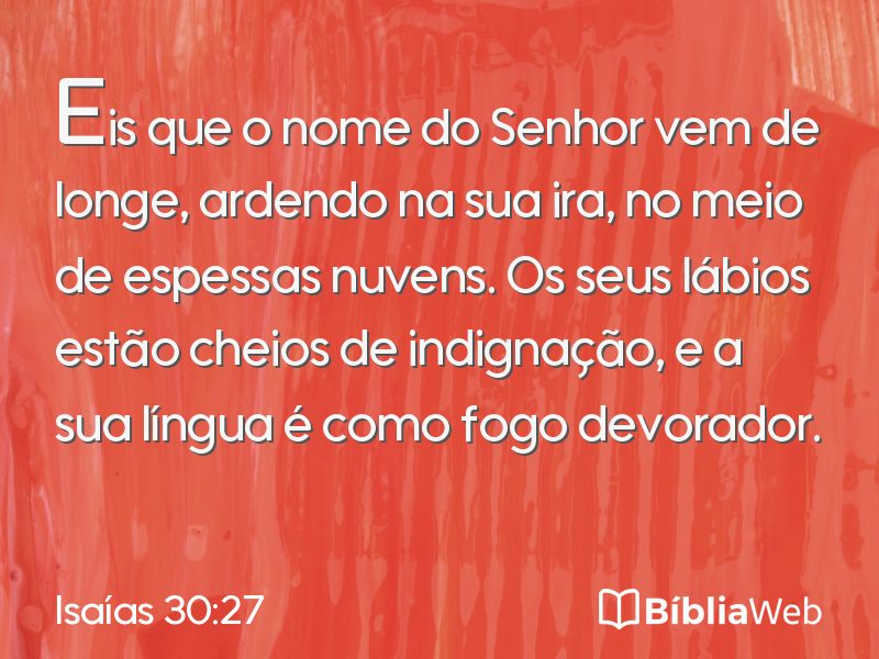 Isaías 30:27 em imagem para compartilhar