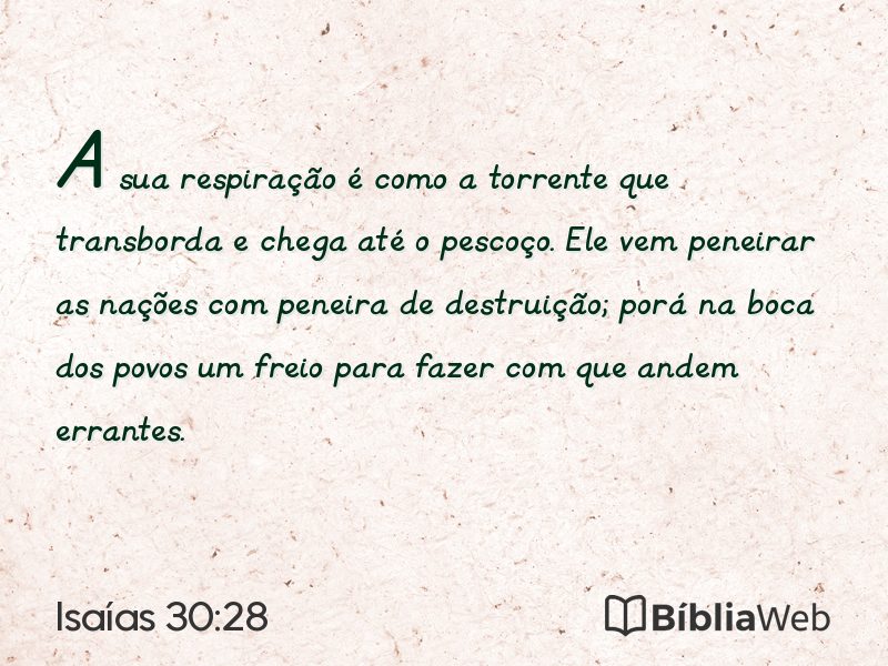 Isaías 30:28 em imagem para compartilhar