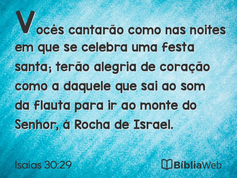 Isaías 30:29 em imagem para compartilhar