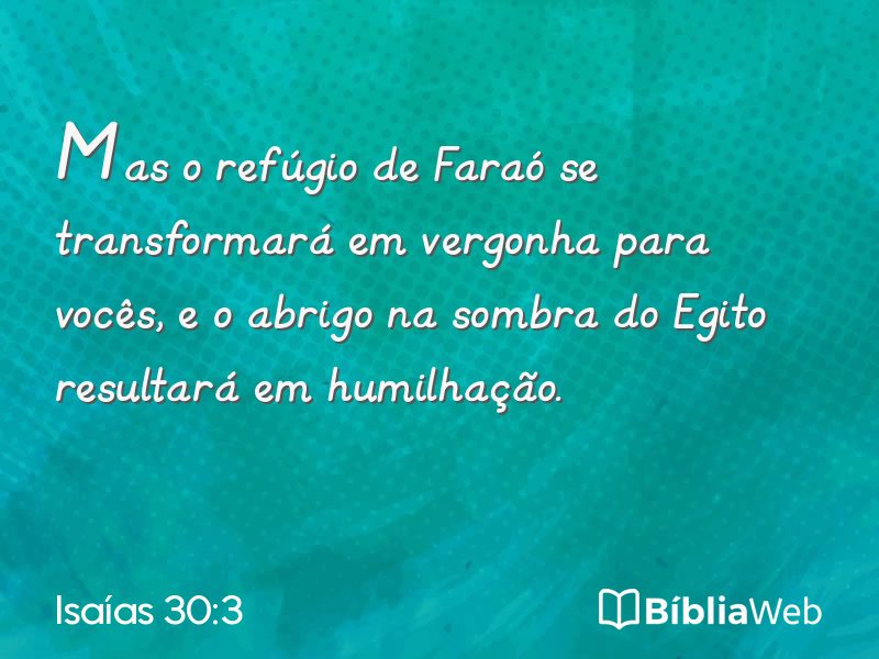 Isaías 30:3 em imagem para compartilhar