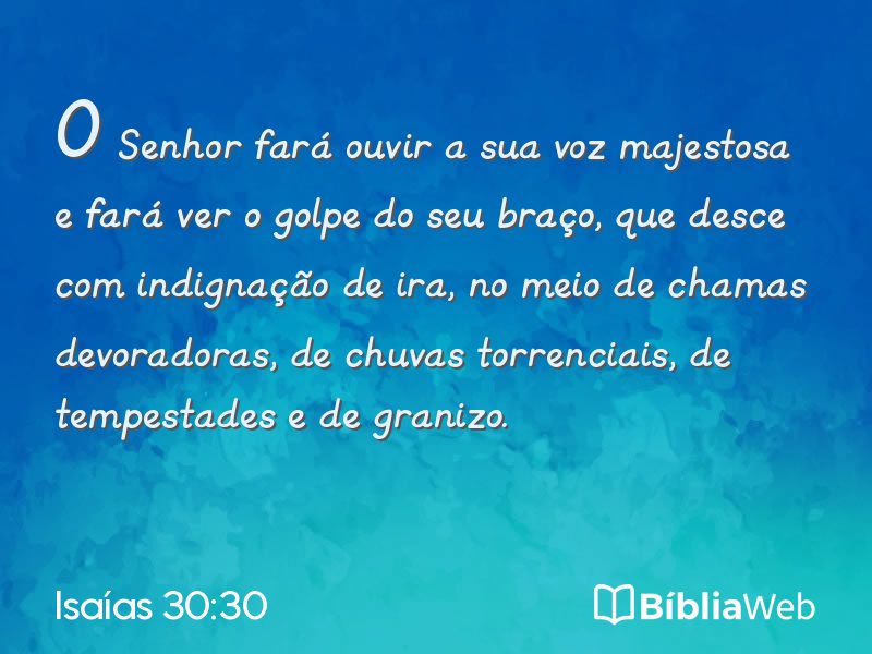 Isaías 30:30 em imagem para compartilhar