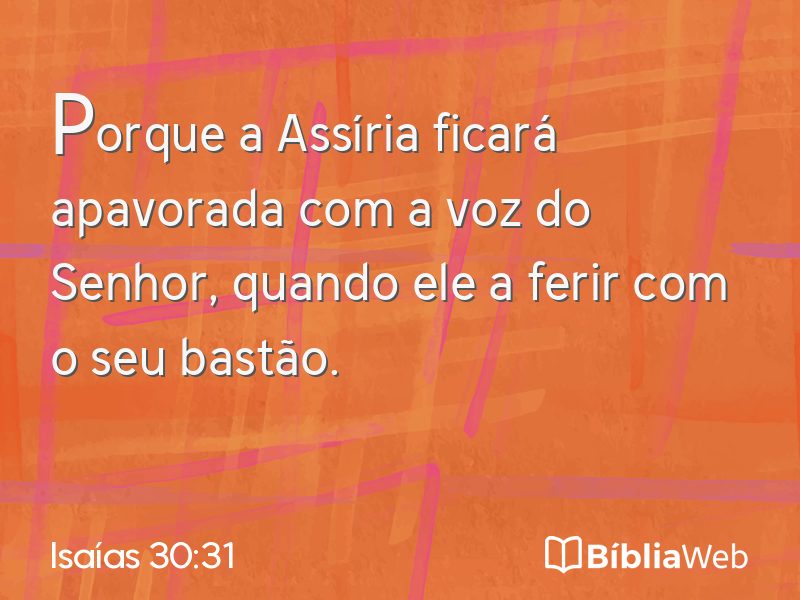 Isaías 30:31 em imagem para compartilhar