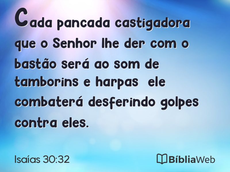 Isaías 30:32 em imagem para compartilhar