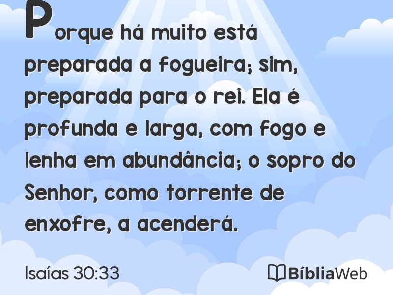 Isaías 30:33 em imagem para compartilhar
