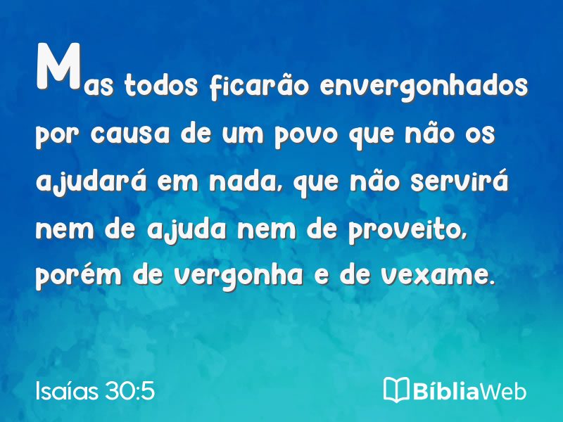 Isaías 30:5 em imagem para compartilhar