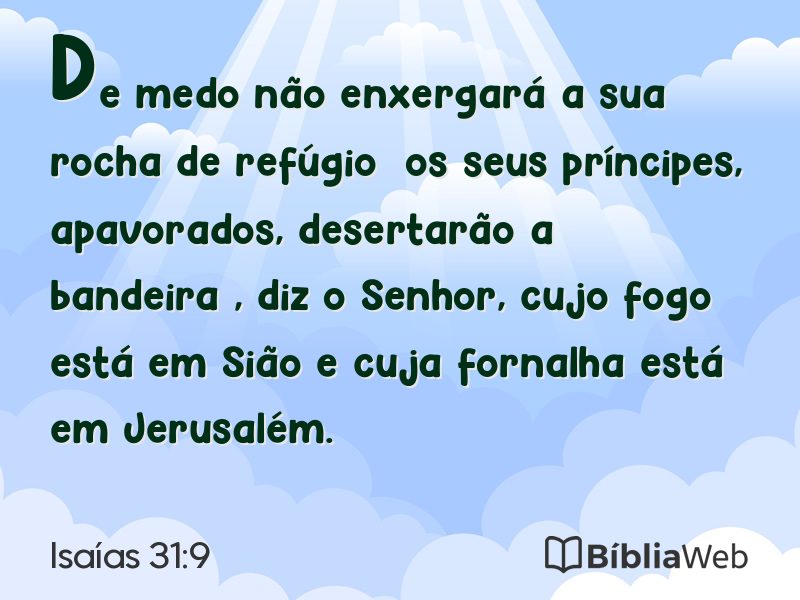 Isaías 31:9 em imagem para compartilhar