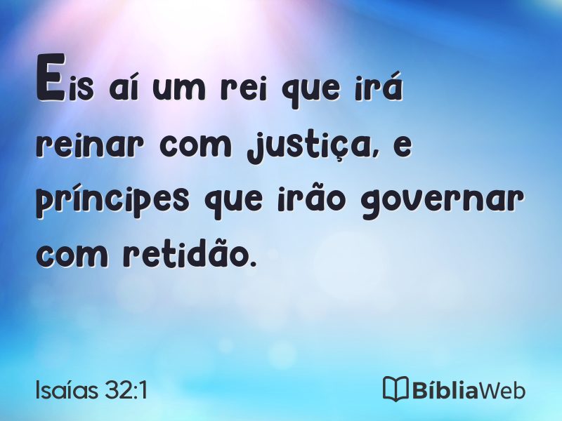 Isaías 32:1 em imagem para compartilhar