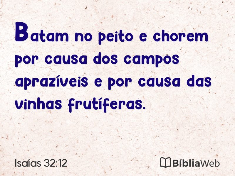 Isaías 32:12 em imagem para compartilhar