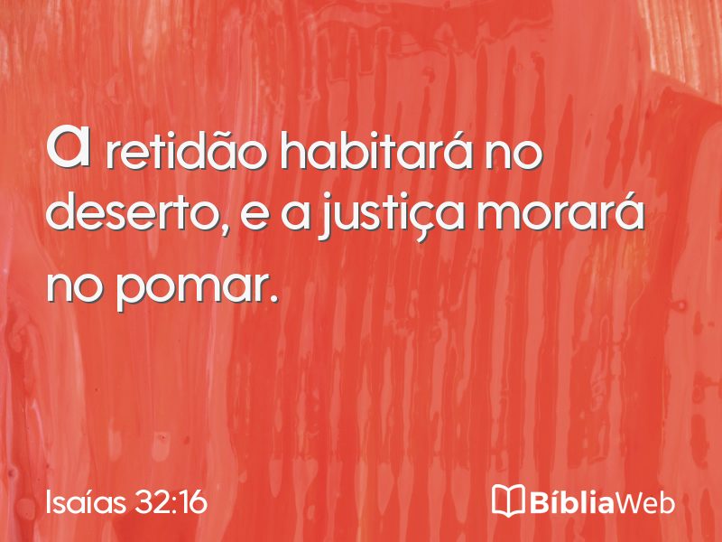 Isaías 32:16 em imagem para compartilhar