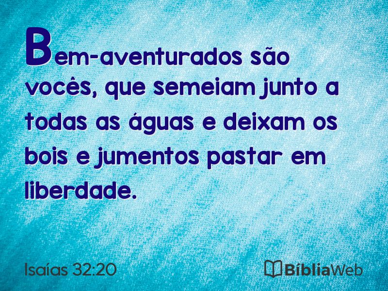 Isaías 32:20 em imagem para compartilhar